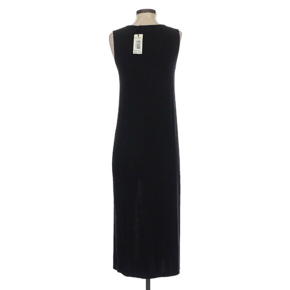 NWT Gypsy Junkies Black Sleeveless Pockets Relaxed Jersey Casual Boho Midi Dress - Picture 4 of 8